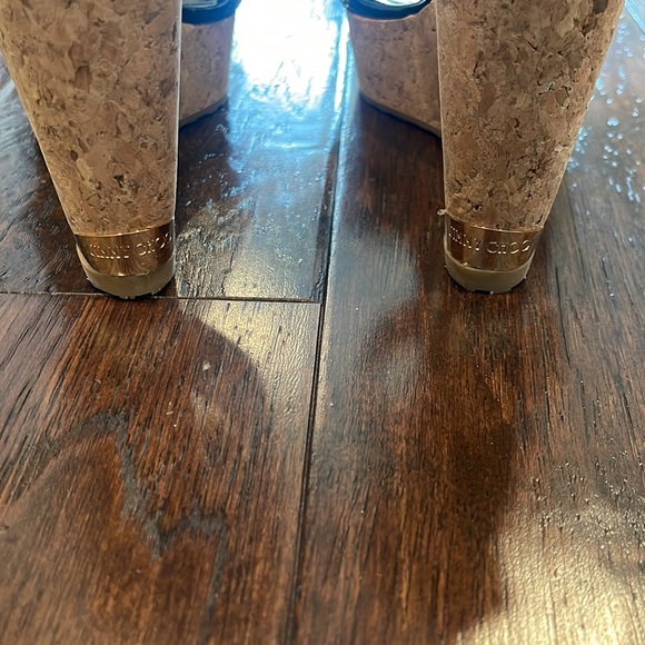 NWT Brand New Jimmy Choo Portia 120 Black Patent Leather Wedges 36 6 Women’s - Picture 8 of 17